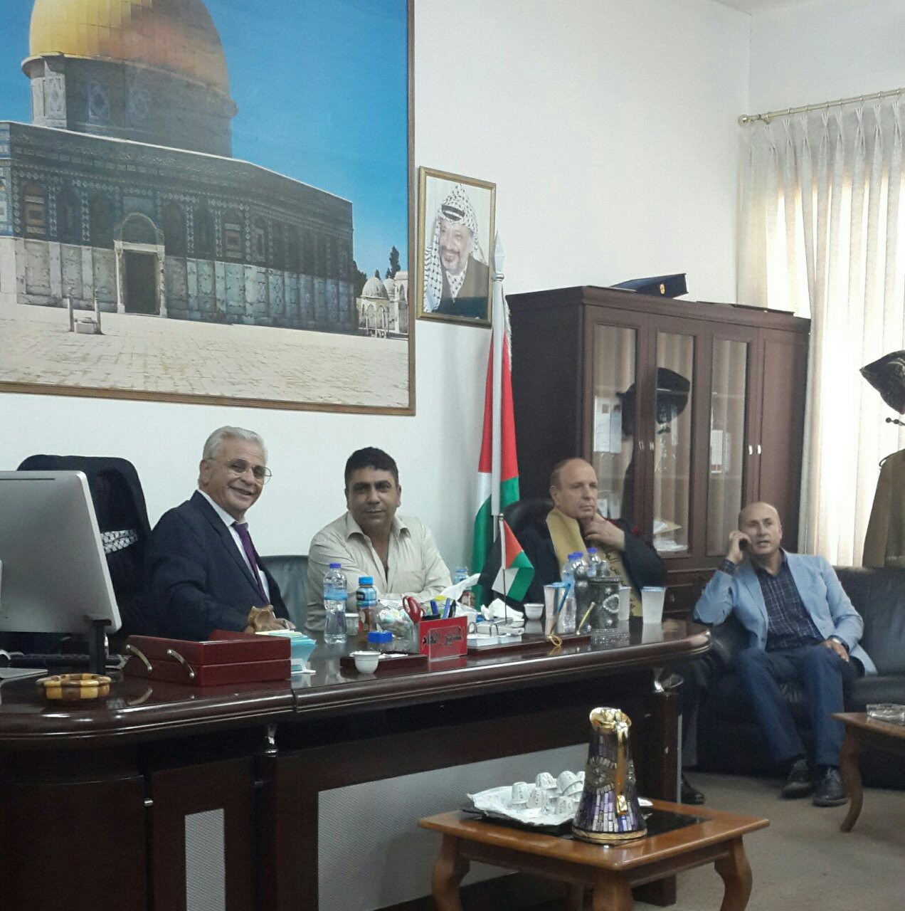 Head OF Al-Quds Open University And The Governor Visit